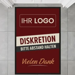 Fussmatte DIS30 für Diskretion mit Logo, 80x120cm