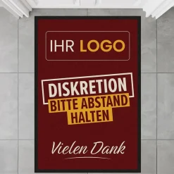Fussmatte DIS10 für Diskretion mit Logo, 80x120cm