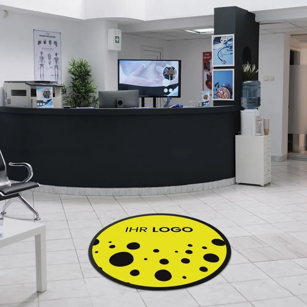 Fussmatte FML100 mit Logo, rund Ø 100cm