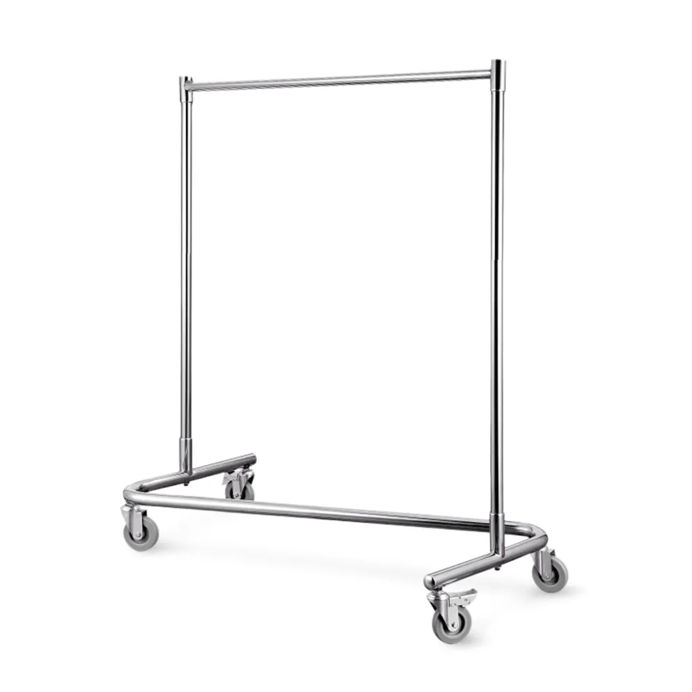Garderobenwagen Z-Form 120 x 54,5 x 172,5 cm, Chromnickelstahl