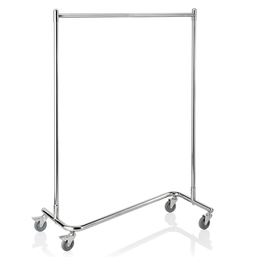 Garderobenwagen Z-Form 120 x 54,5 x 172,5 cm, Chromnickelstahl