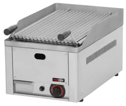 Gas Lavasteingrill RED600 1 Heizzone 6,5 kW, Grillfläche gerillt, Breite 330mm