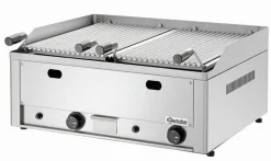 Gas-Lavastein-Tischgrillgerät 70, mit Grillrost für Fleisch, B 660 x T 570mm