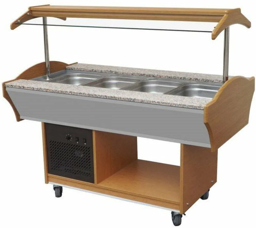Gastro Buffet Salatbar für 4x GN1/1, 1550 x 900 x 850 / 1350 mm