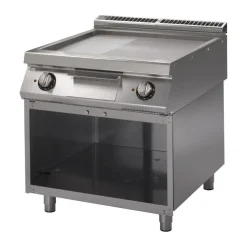 Gastro M elektro Grillplatte glatt&gerillt verchromt, 800x700x850mm, 10,8kW