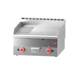 Gastro M Gas Grillplate glatt&gerillt 600x600x280mm, 10,4kW