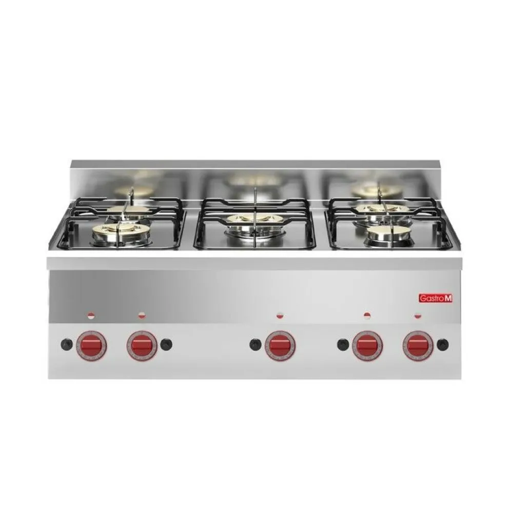 Gastro M Gasherd, 5 Brenner, 900x600x280 mm, 15kW