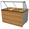 Gastronomie Bain-Marie warme Theke, Holzfront für 4x GN 1/1, 1400x800x1350 mm