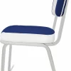 Gastronomie Cafe Stuhl California blau, weiss