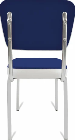 Gastronomie Cafe Stuhl California blau, weiss