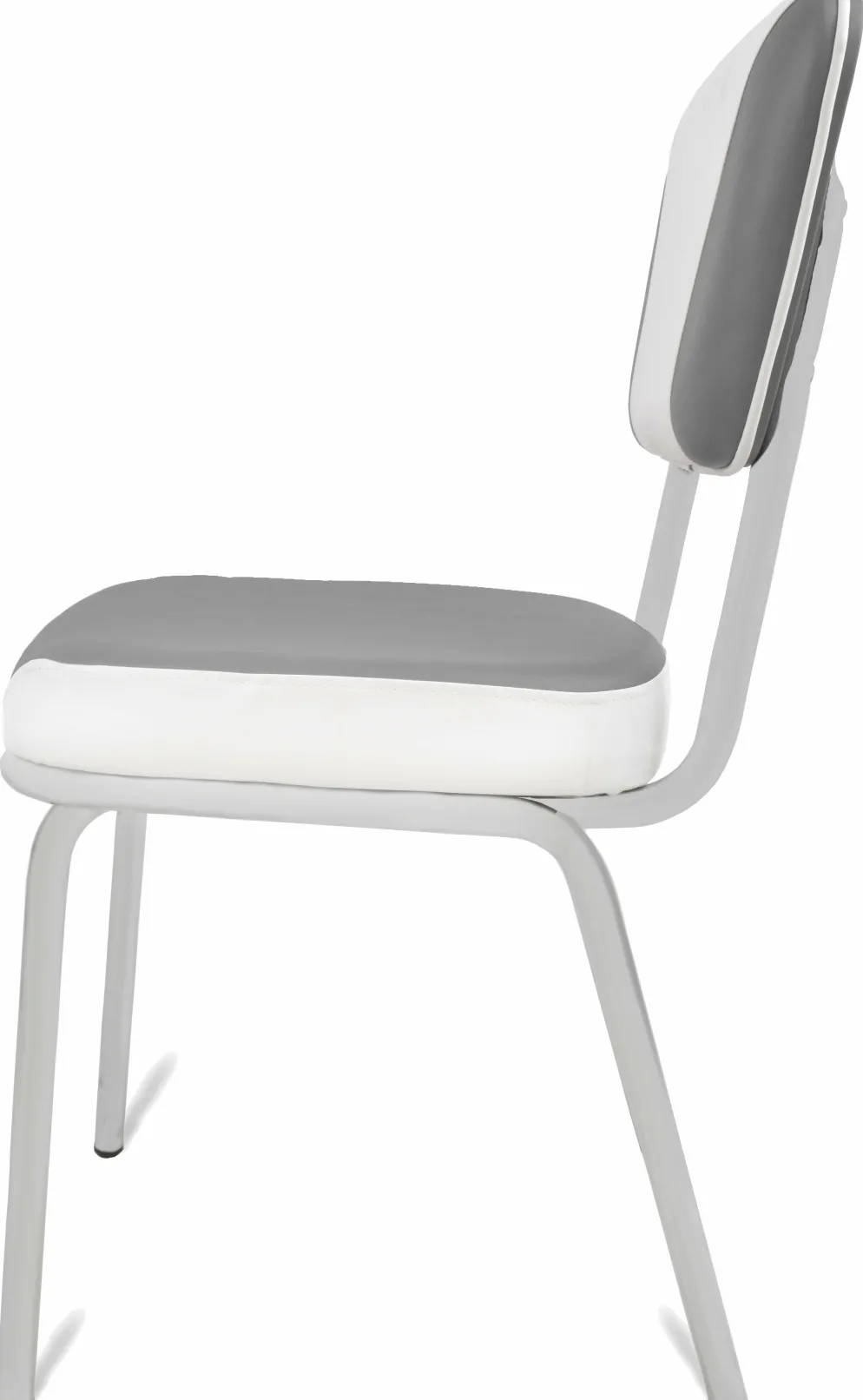 Gastronomie Cafe Stuhl California grau, weiss