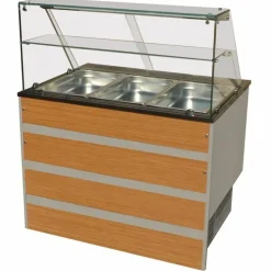 Gastronomie Kühltheke, Holzfront für 3x GN 1/1, 1070x800x1350 mm