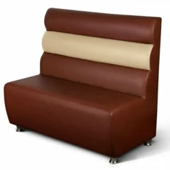 Gastronomie Sitzbank GALA braun mit beige 120 cm