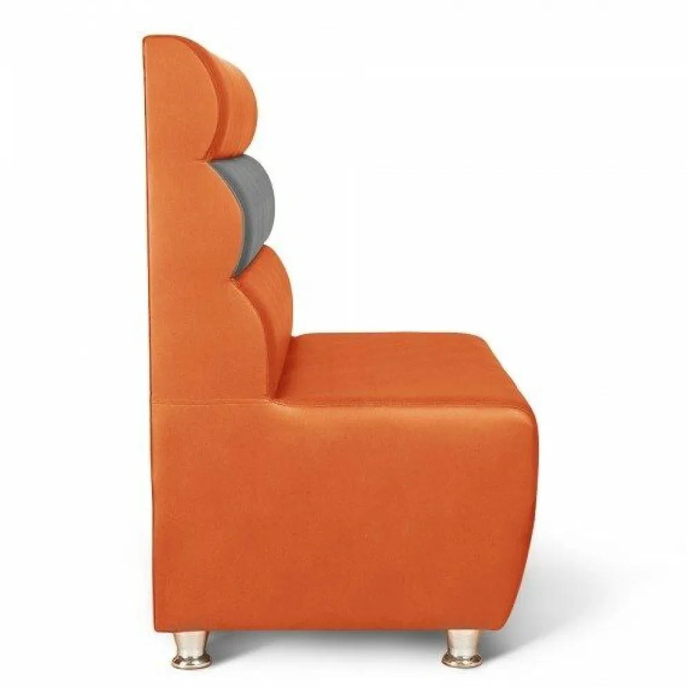 Gastronomie Sitzbank GALA Orange/Grau, Länge 120 cm