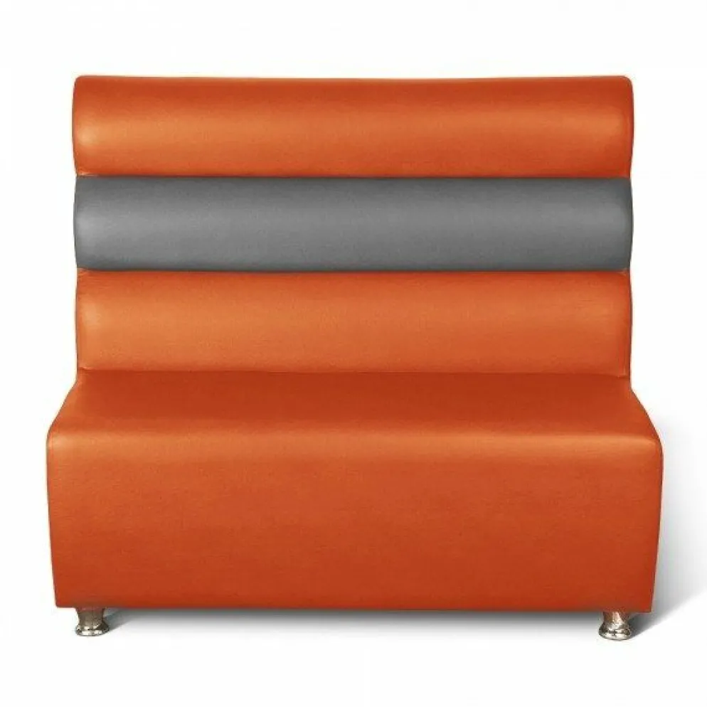 Gastronomie Sitzbank GALA Orange/Grau, Länge 120 cm
