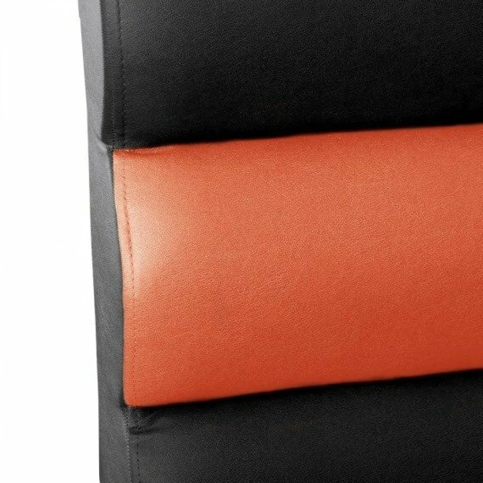 Gastronomie Sitzbank GALA schwarz, orange, Länge 120 cm