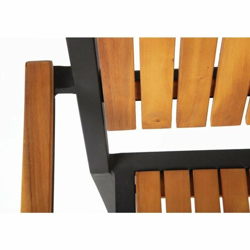 Gastronomie Stuhl Holli Stahl- und Akazienholz mit Armlehne, 55x53x86cm