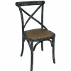 Gastronomie Stuhl Holz Atlas 110ST mit gekreuzter Rückenlehne Black Wash