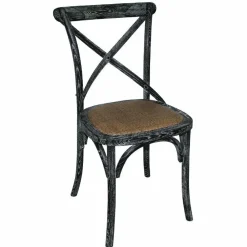 Gastronomie Stuhl Holz Atlas 110ST mit gekreuzter Rückenlehne Black Wash
