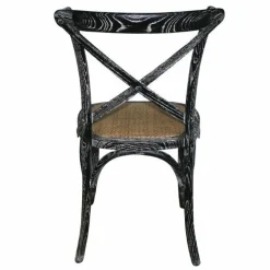 Gastronomie Stuhl Holz Atlas 110ST mit gekreuzter Rückenlehne Black Wash