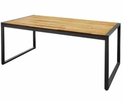 Gastronomie Tisch Holli rechteckig Stahl- und Akazienholz, 180x90x74cm