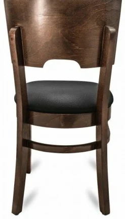 Gastro Restaurantstuhl Caya Sitz in schwarz