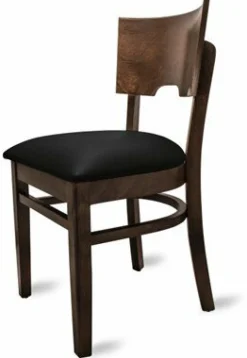 Gastro Restaurantstuhl Caya Sitz in schwarz
