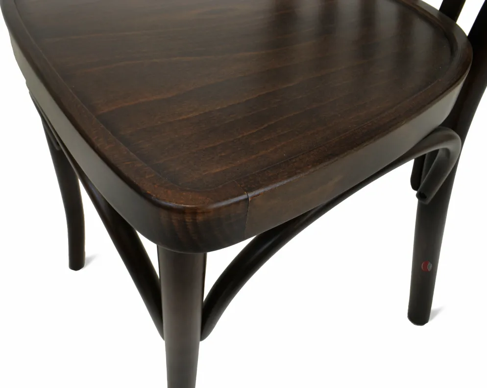 Gastro Stuhl Molly-A mit Armlehne in Nussbaum