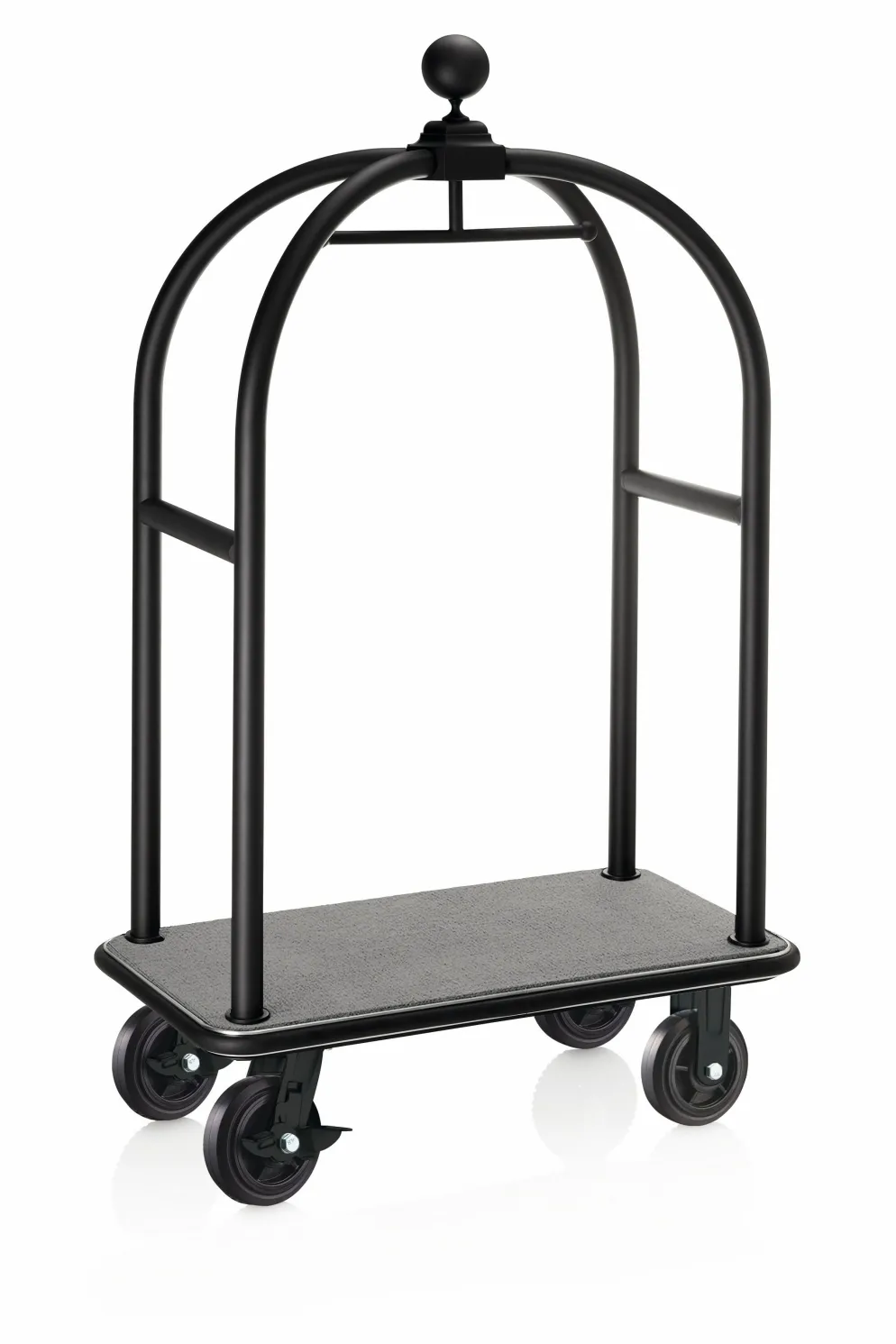 Gepäckwagen Drift Schwarz, grauer Teppich