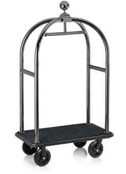 Gepäckwagen DRIFT, 112 x 60 x 190 cm, schwarzer Teppich