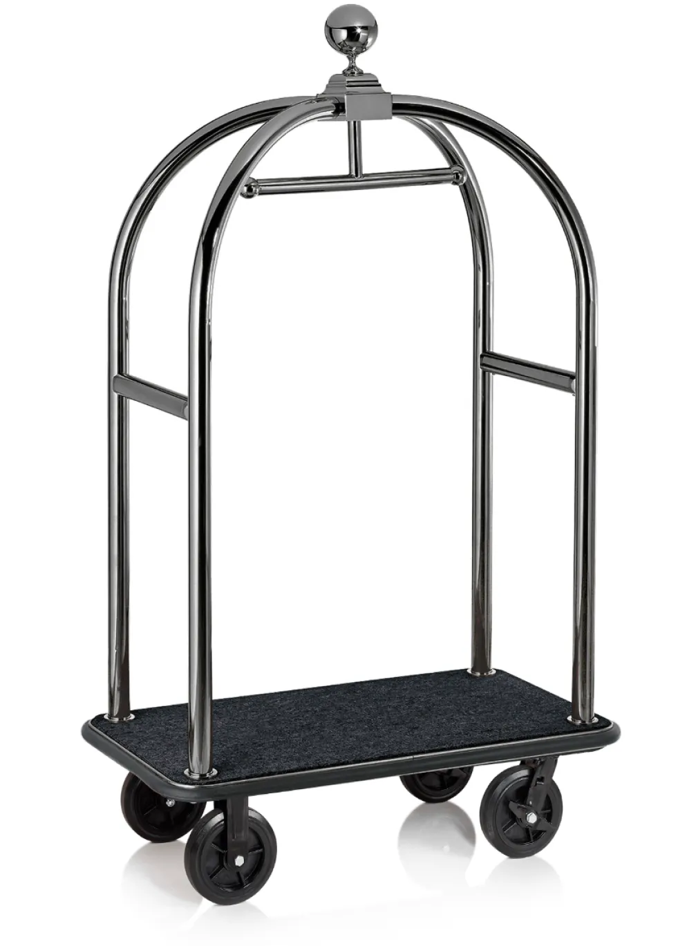 Gepäckwagen DRIFT, 112 x 60 x 190 cm, schwarzer Teppich