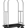 Gepäckwagen TRAVELLER, 112 x 60 x 185 cm, gebürstet, schwarzer Teppich