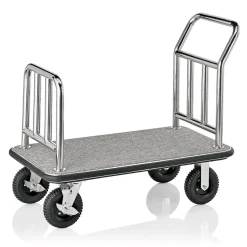 Gepäckwagen, 113 x 60 x 98 cm, silberfarben, Edelstahl