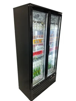 Getränke Glastürkühlschrank Barkühler 2 Türen, Breite 900mm