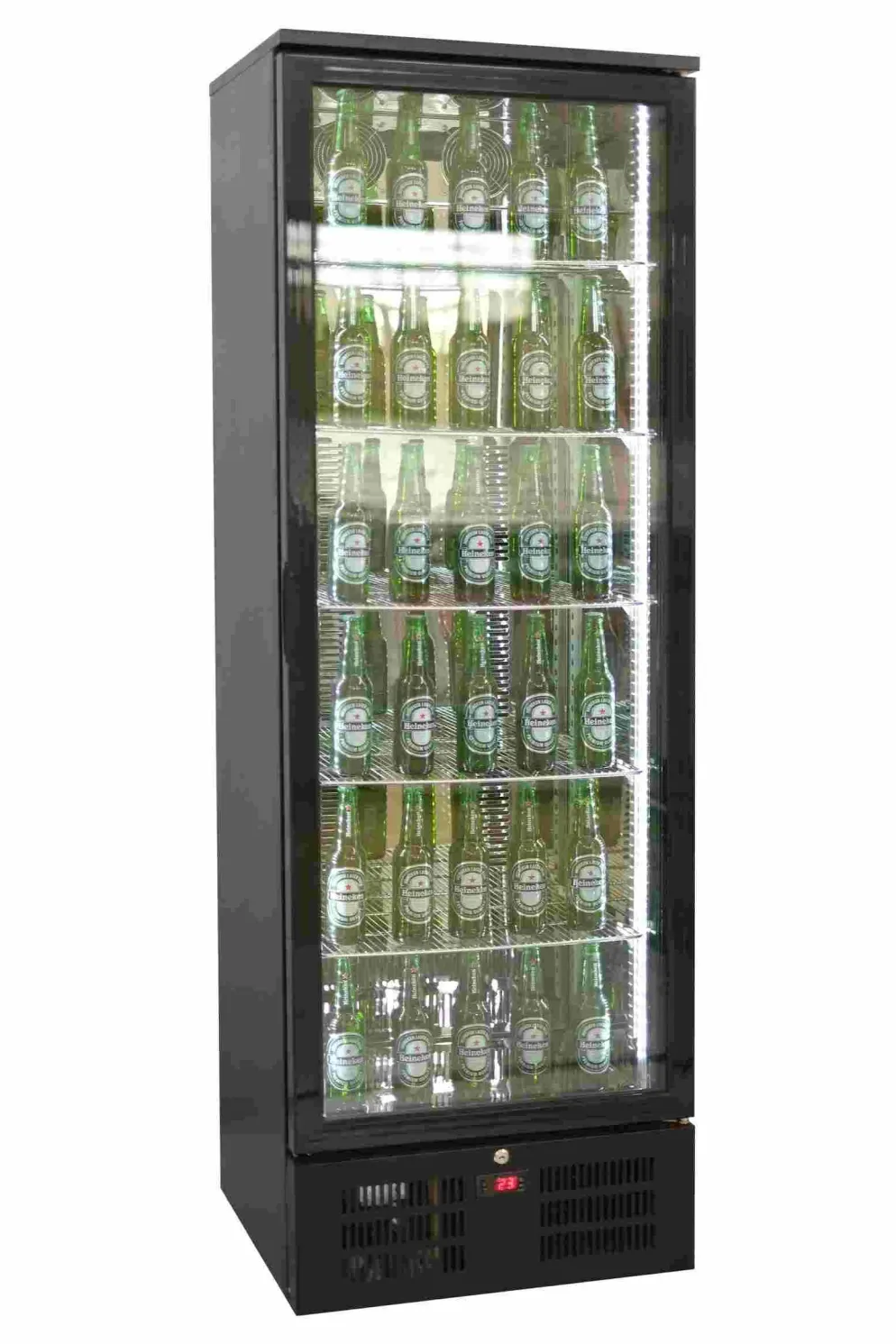 Getränke Glastürkühlschrank Barkühler 293L, Breite 600mm