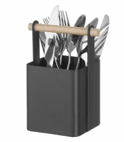 Gewürz/Besteckhalter schwarz 140x105x190 mm