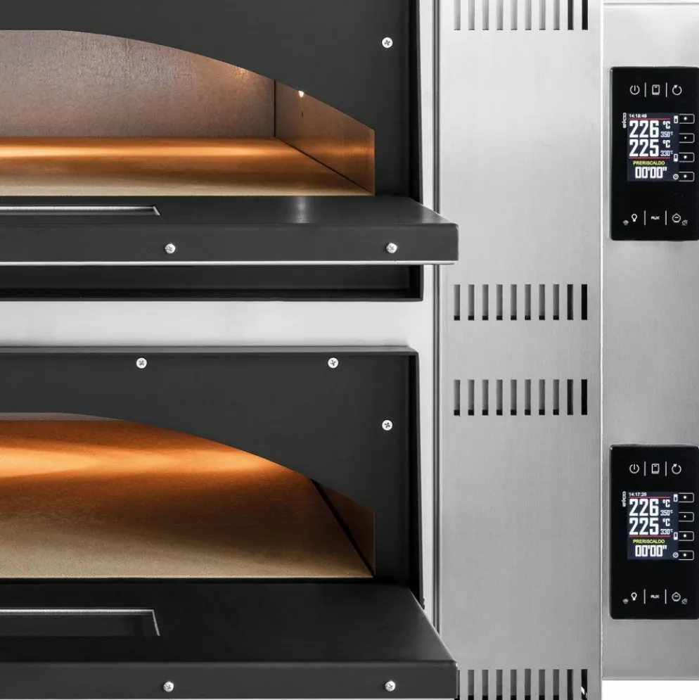 GGF Pizzaofen FR-Line Digital Vollschamott für 6+6 Pizzen Ø 360 mm, Breite 1370mm