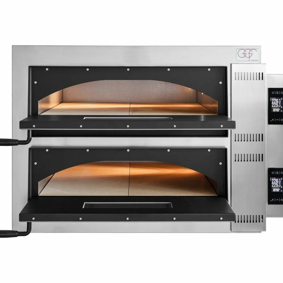 GGF Pizzaofen FR-Line Digital Vollschamott für 6+6 Pizzen Ø 360 mm, Breite 1370mm