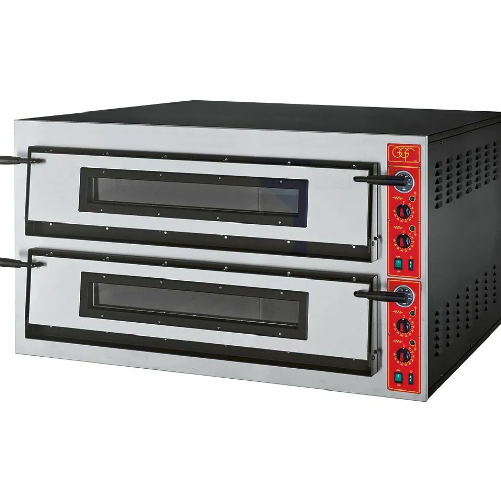 GGF Pizzaofen für 18 Pizzen à 360 mm, Vollschamott, 26,4 kW, 1370x1210x750mm
