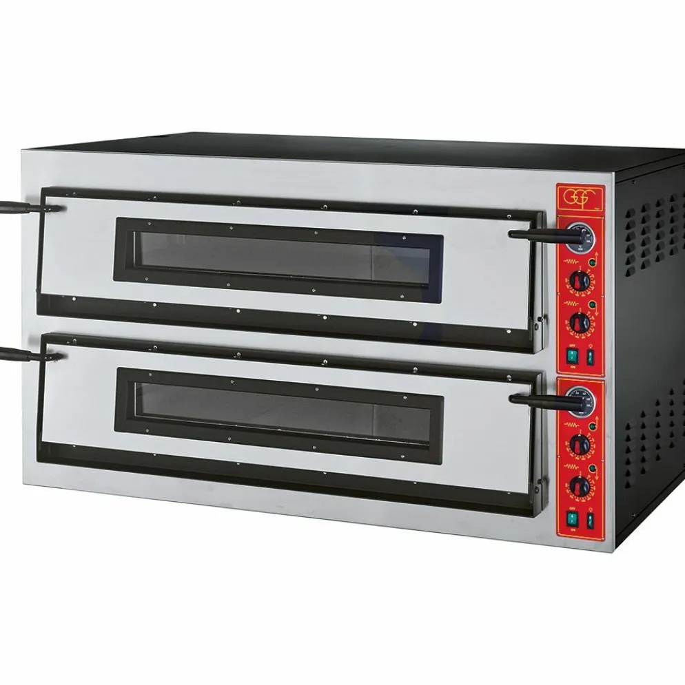 GGF Profi Pizzaofen Vollschamott für 12x Ø36cm Pizzen, 18 kW