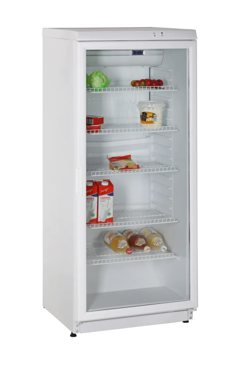 Glastürkühlschrank CD 291, 290L, 600x600x1450mm