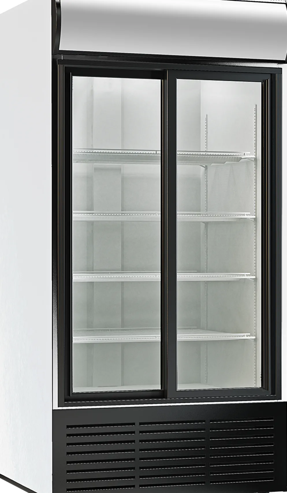Glastürkühlschrank KBS 1250 GDU mit Schiebetüren, 1103x820x2001mm