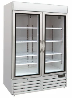 Glastür-Tiefkühlschrank, 920L, 1370x720x1990mm