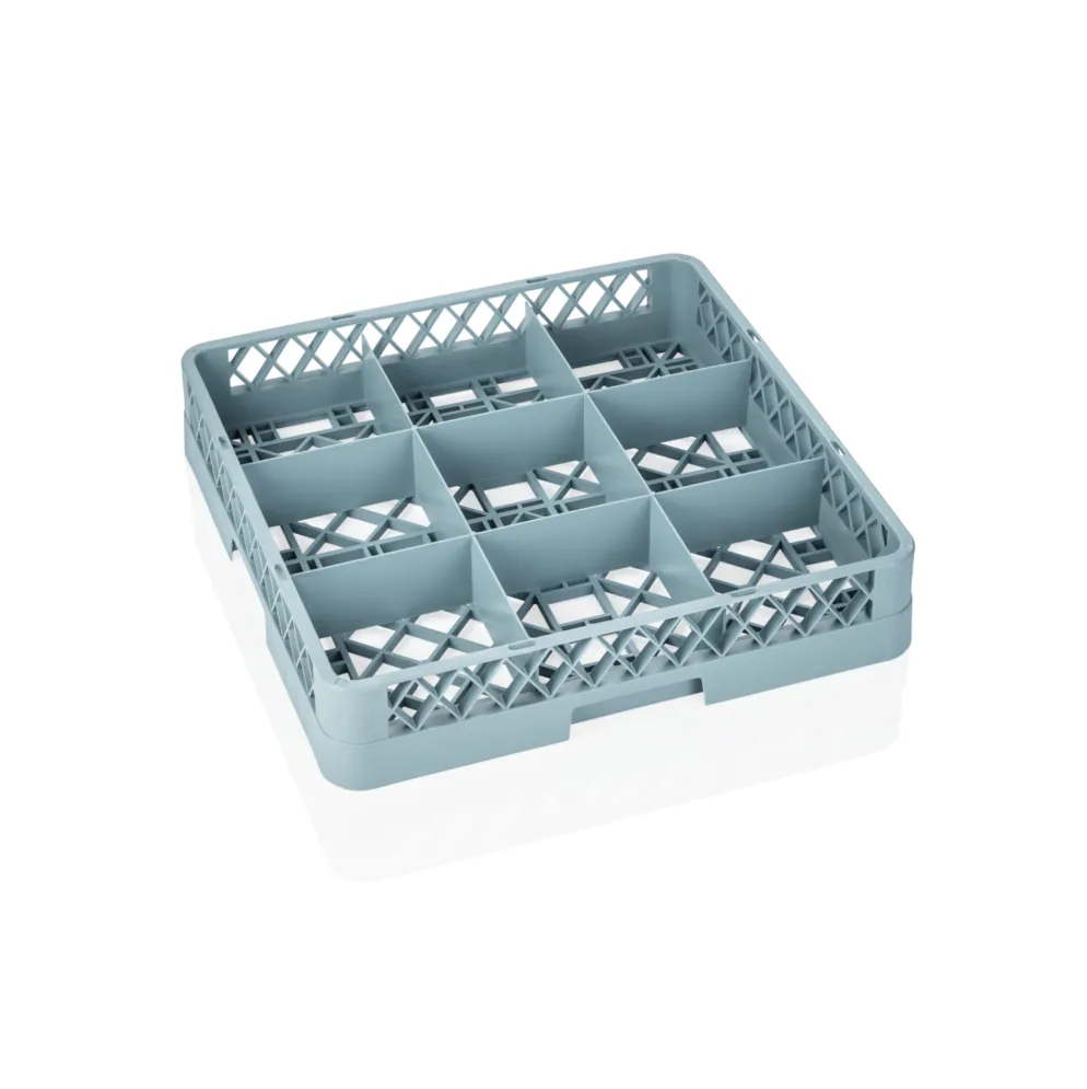 Gläserkorb 50x50cm DISH RACK 98, mit 9 Einteilungen