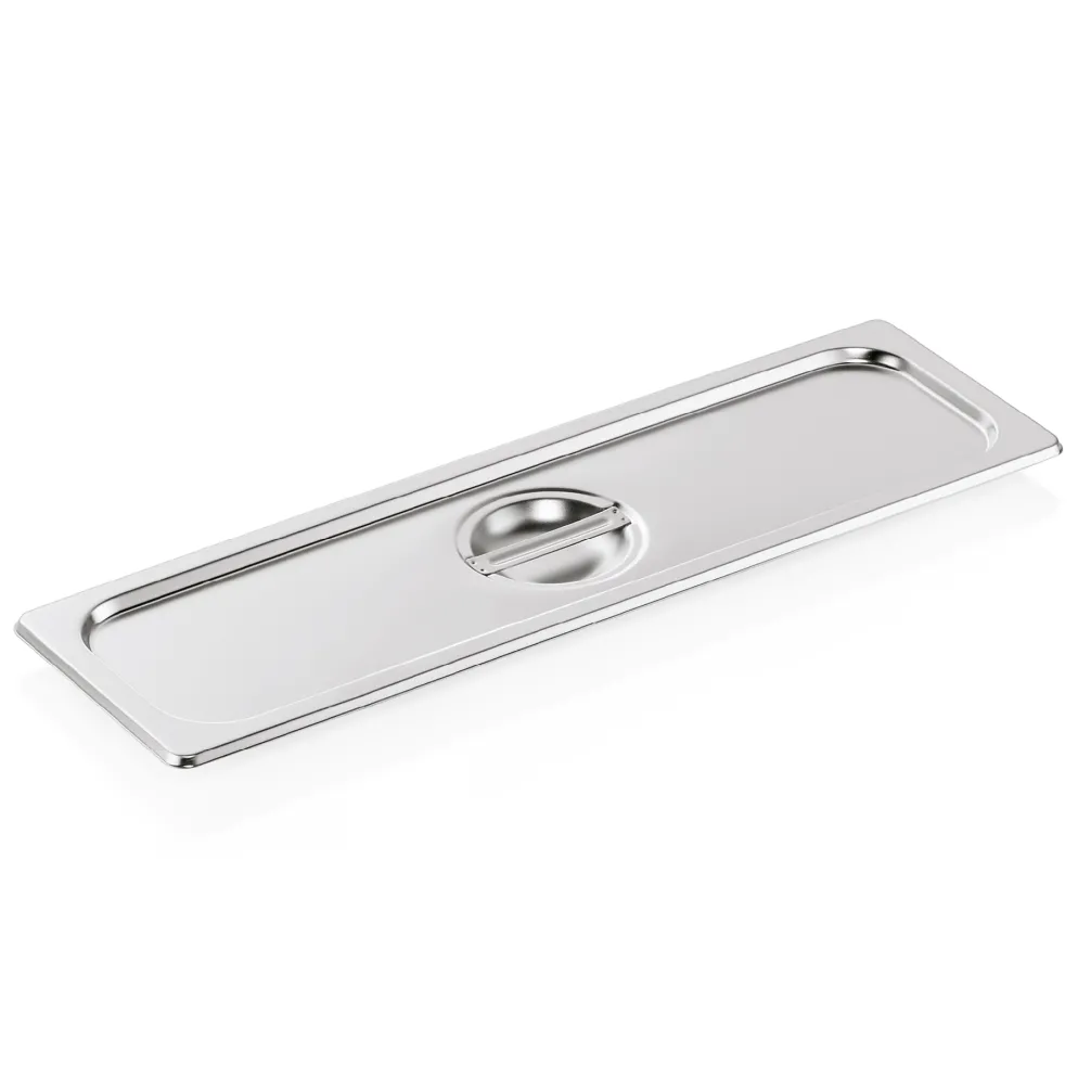 GN Deckel GN CORE 2/4, mit Löffelaussparung, Chromnickelstahl