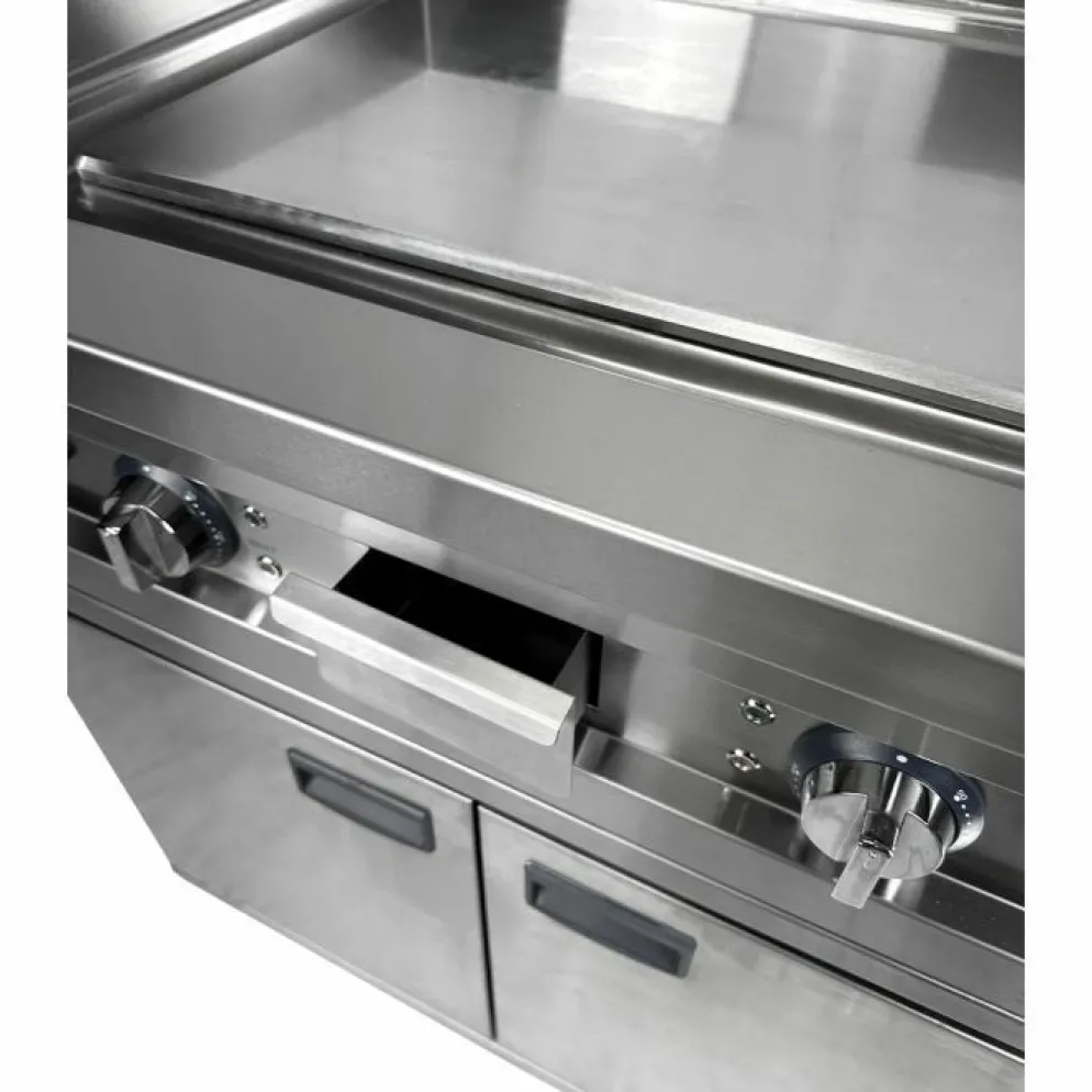 Grillplatte Chrom glatt Entry 700 Elektro, 800x700x980 mm