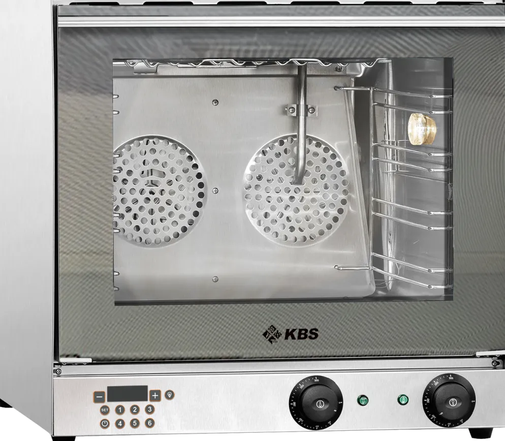 Heißluftofen Premium 2,7 kW, manuelle Beschwadung, Grillfunktion, digitale Anzeige