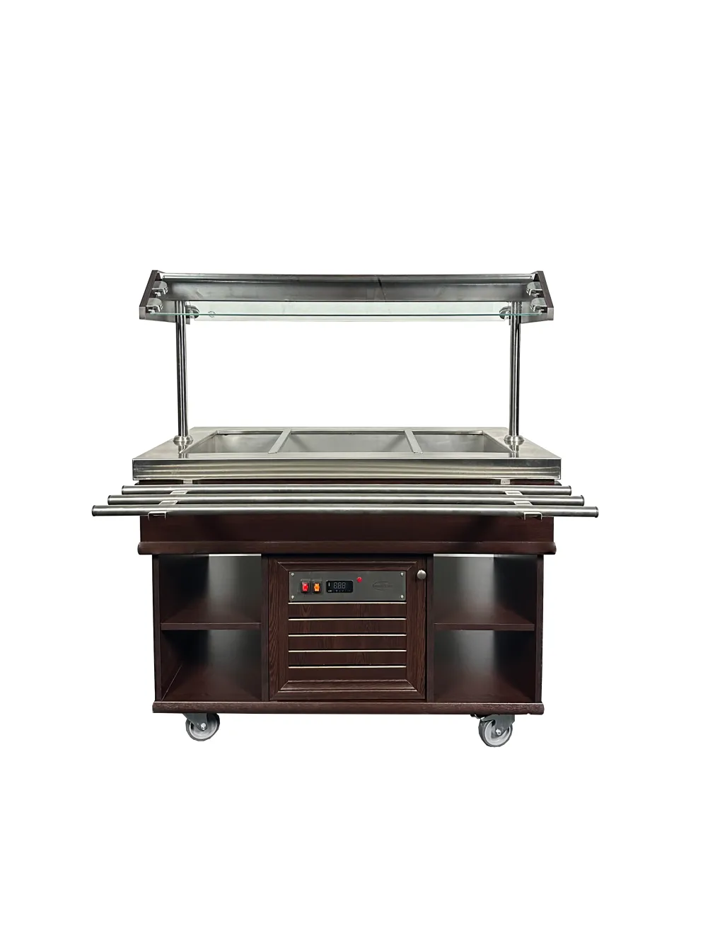 Heisses Buffet, Wärmebuffet mit Tablettrutsche für 3x GN1/1