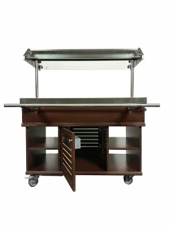 Heisses Buffet, Wärmebuffet mit Tablettrutsche für 4x GN1/1