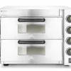 HENDI Doppeldeck-Pizzaofen mit Timer, Backkammer 415×400mm